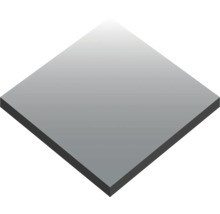 Quadratische Fliese mit glatter Oberfläche in isometrischer Ansicht.