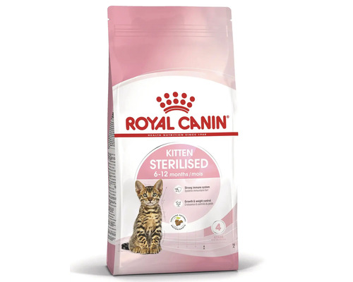 Royal Canin Kitten Sterilised Trockenfutter für kastrierte Kätzchen im Alter von 6 bis 12 Monaten.