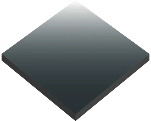 Quadratische Glasplatte oder Fliese mit Farbverlauf.