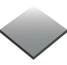 Quadratische, flache Platte mit glatter Oberfläche.