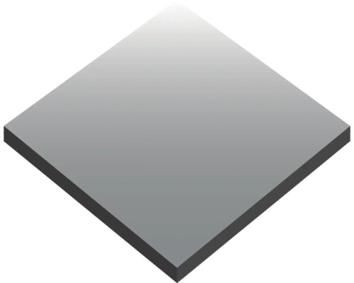 Quadratische, flache Platte mit glatter Oberfläche.