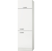 Optifit Kühlumbauschrank für 88er Einbaukühlschrank Oslo214 BxTxH 60 x 57,1 x 206,8 cm weiß matt zerlegt Anschlag reversibel KUOS H661-9+