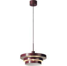 Mehrstufige Pendelleuchte aus Metall mit rundem Baldachin.