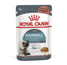 Royal Canin Katzenfutter Hairball Care, feine Stückchen in Soße zur Reduktion von Haarballen, Frischebeutel mit 85 Gramm.