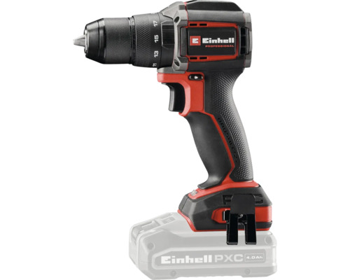 Einhell Professional Akku-Bohrschrauber mit bürstenlosem Motor, 4,0 Amperestunden Power X-Change Akku und Gürtelclip.