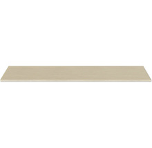 Regalbrett in hellem Beige, rechteckige Form, glatte Oberfläche.