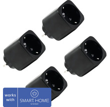 Vier smarte Zwischenstecker im Set, kompatibel mit SMART HOME by hornbach.