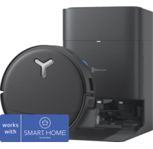 Ecovacs Saugroboter mit Absaugstation, Ecovacs Logo, kompatibel mit SMART HOME by hornbach.