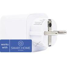 Kompakter smarter Steckdosenadapter, SMART HOME by hornbach Logo.