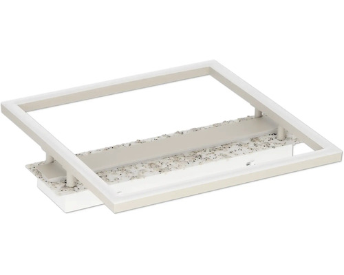 Moderne LED-Deckenleuchte mit rechteckigem Rahmen und dekorativem Mittelsteg in Kristalloptik.