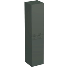Hochschrank für das Badezimmer mit zwei Türen und horizontalen Griffen.