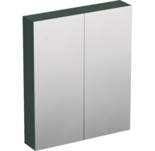 Rechteckiger Spiegelschrank mit zwei Türen und vollflächig verspiegelter Front.