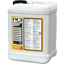 PCI Dichtungsmittel flüssig, 5 Kilogramm Kunststoffkanister, Mörtelzusatzmittel für Zementestriche, Putze und Mörtel, PCI Logo, Sika Logo.