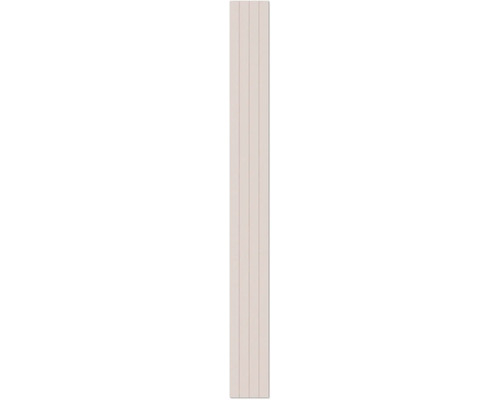 Wandpaneel mit vertikalen Rillen, beige.