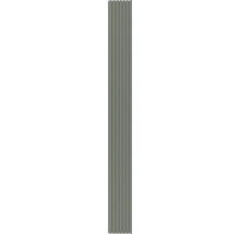 Vertikales Wandpaneel mit Lamellendesign und filzartiger, strukturierter Oberfläche.