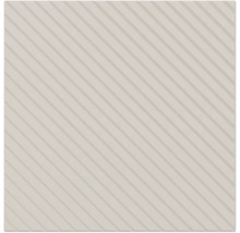Quadratische Fliese mit diagonalem Streifenmuster und strukturierter Oberfläche.