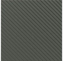 Dunkelgraue Fliese mit diagonaler Rillenstruktur