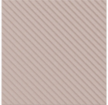 Quadratische Fliese mit strukturierter Oberfläche aus diagonalen Rillen.