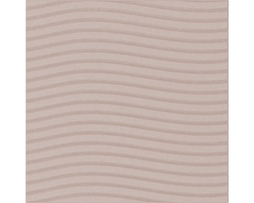 Quadratische Wandfliese mit Wellenstruktur und dreidimensionalem Relief.
