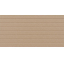 Wandpaneel mit horizontalen Nuten aus Holzwerkstoff für den Innenbereich.