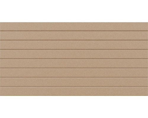 Wandpaneel mit horizontalen Nuten aus Holzwerkstoff für den Innenbereich.