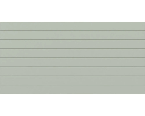 Wandpaneel mit horizontalem Nut-und-Feder-Profil für Fassade oder Innenbereich.