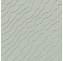 Quadratische Wandfliese mit dreidimensionalem Relief und Zickzack-Muster.