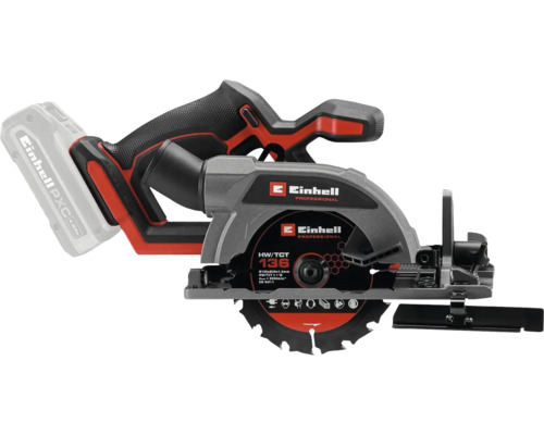 Einhell Professional Akku-Handkreissäge mit Power X-Change Akku, Sägeblatt 136 Millimeter und Parallelanschlag.