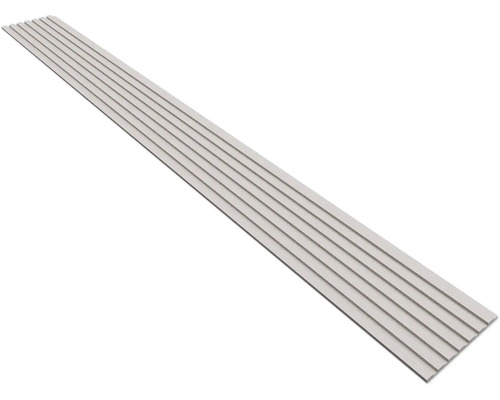 Längliches Paneel mit Lamellenoptik für die Wandverkleidung, gerippte Oberfläche.