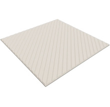 Quadratisches Wandpaneel mit diagonaler Rillenstruktur.
