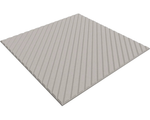 Quadratische Terrassenplatte mit diagonal geriffelter Oberfläche.