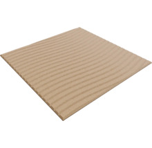 MDF-Platte mit gewellter Oberflächenstruktur, rechteckig, Holzwerkstoff.