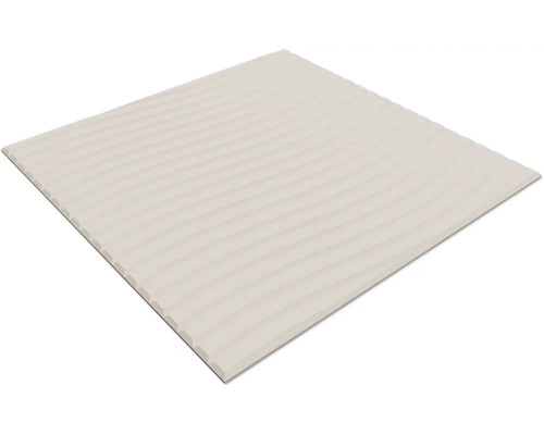 Quadratische Wandfliese mit gewellter 3D-Oberflächenstruktur aus Keramik.