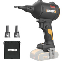 WORX Akku Gebläse mit bürstenlosem Motor, inklusive Düsen und Aufbewahrungsbeutel, für 20 Volt Akkusystem