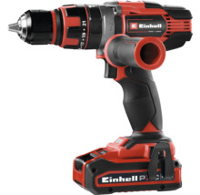 Einhell Akku-Bohrschrauber mit Zusatzhandgriff, Schnellspannbohrfutter und Gürtelclip.
