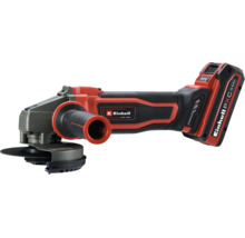 Einhell Akku-Winkelschleifer mit Zusatzhandgriff und 3,0 Amperestunden Power X-Change Akku.
