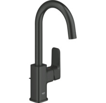 GROHE Küchenarmatur mit hohem U-Auslauf und Einhebelmischer, matt schwarz.