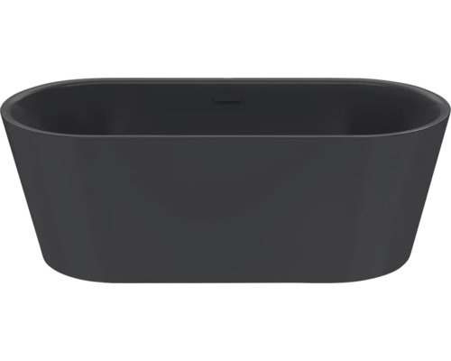 Freistehende Badewanne in ovaler Form, anthrazit matt.