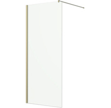 Walk-in-Duschwand aus Glas mit Wandprofil und Stabilisierungsstange