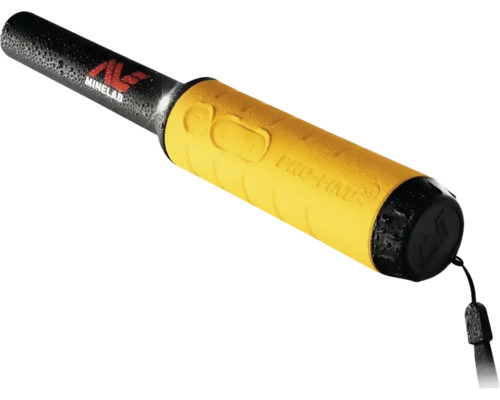 Wasserdichter Minelab Pinpointer Metall-Detektor Pro-Find 35 mit Handschlaufe und Minelab Logo.