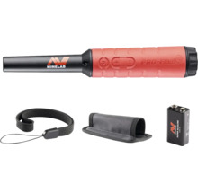 Minelab Pro-Find Pinpointer Metalldetektor Set inklusive Handschlaufe, Gürtelholster und 9 Volt Batterie.