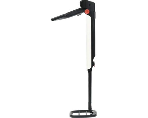 Handlicher, faltbarer Metalldetektor mit schwarzem Gehäuse und Suchspule.