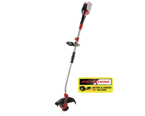 Einhell Akku-Rasentrimmer mit Aluminium-Führungsholm und verstellbarem Zusatzhandgriff. Power X-Change System. Akku und Ladegerät nicht enthalten.