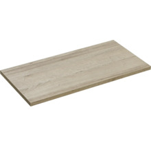 Rechteckige Möbelbauplatte mit einer hellen Holzmaserung.