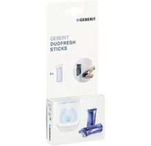 Geberit DuoFresh Sticks, 8 Stück, Reinigungswürfel für Spülkasten zur Einwurfschacht-Montage, inklusive Geberit Logo.