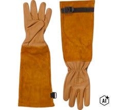 FELCO Leder Gartenhandschuhe mit langem Stulpen für Rosenschnitt (Image AI modified or generated)