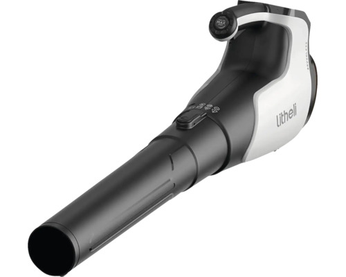 Litheli Akku-Laubbläser mit langem Blasrohr und ergonomischem Griff.