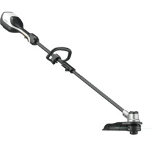 Litheli Akku-Rasentrimmer mit verstellbarem Rundumgriff, Metall-Schaft und Fadenspule.