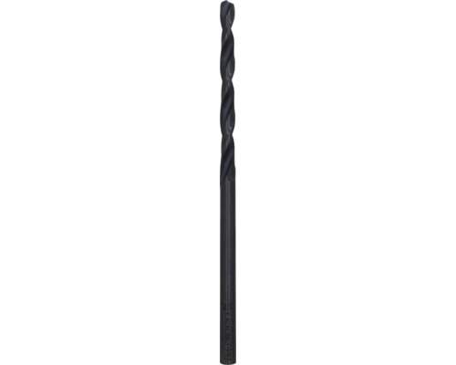 Alpen Spiralbohrer für Metall, 2,5 Millimeter Durchmesser, schwarz oxidierter Stahl.