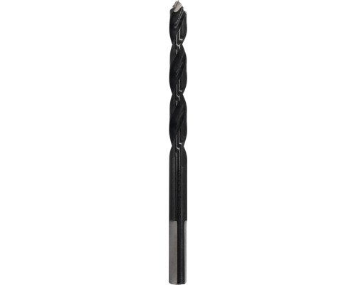 Spiralbohrer für Metall aus Stahl mit dunkler Beschichtung und scharfer Spitze.